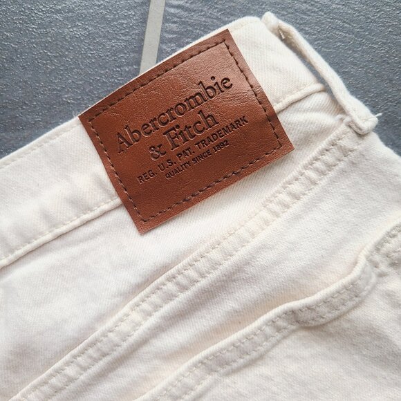 Abercrombie & Fitch Vintage Stretch 90s Slim White/Off White Jeans Men's W32xL32 - Picture 6 of 8
